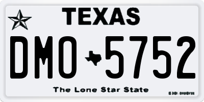 TX license plate DMO5752