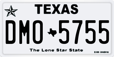 TX license plate DMO5755