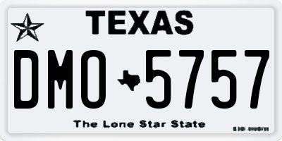 TX license plate DMO5757