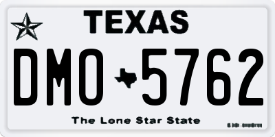 TX license plate DMO5762