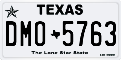 TX license plate DMO5763