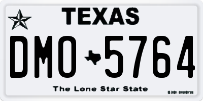 TX license plate DMO5764