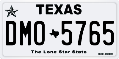 TX license plate DMO5765