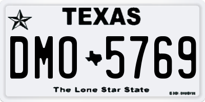 TX license plate DMO5769
