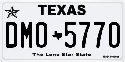 TX license plate DMO5770