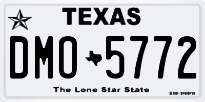TX license plate DMO5772