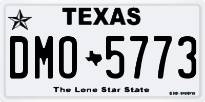 TX license plate DMO5773