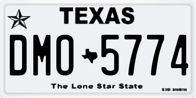 TX license plate DMO5774