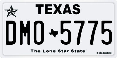 TX license plate DMO5775