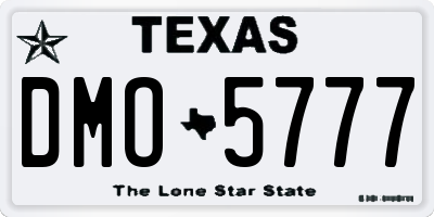 TX license plate DMO5777