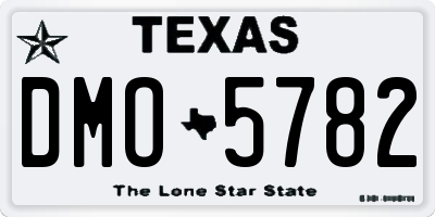 TX license plate DMO5782