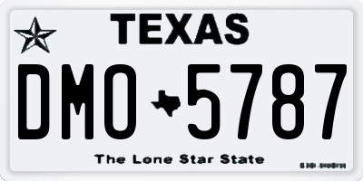 TX license plate DMO5787