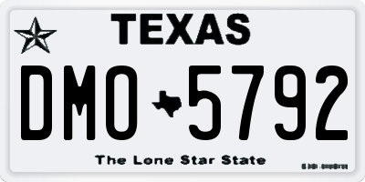 TX license plate DMO5792