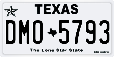 TX license plate DMO5793