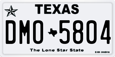 TX license plate DMO5804