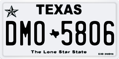TX license plate DMO5806