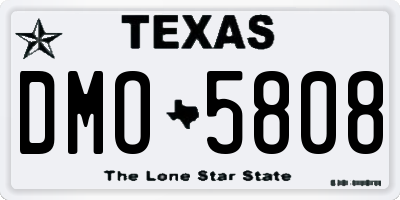 TX license plate DMO5808