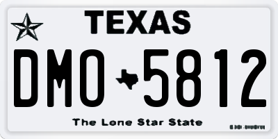 TX license plate DMO5812