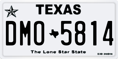 TX license plate DMO5814