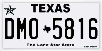TX license plate DMO5816