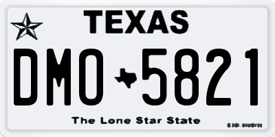 TX license plate DMO5821