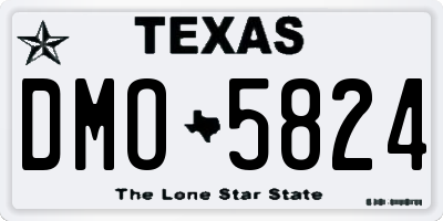 TX license plate DMO5824