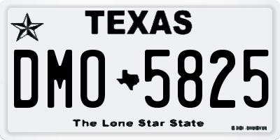TX license plate DMO5825