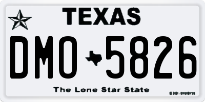 TX license plate DMO5826