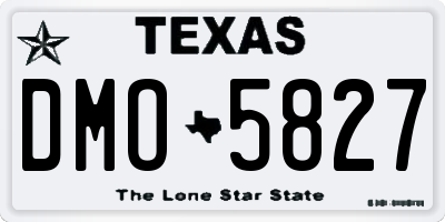 TX license plate DMO5827