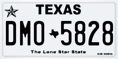 TX license plate DMO5828
