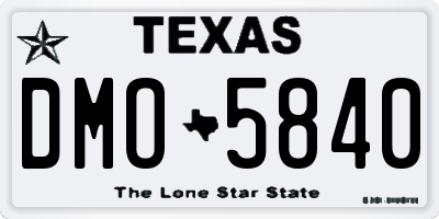 TX license plate DMO5840
