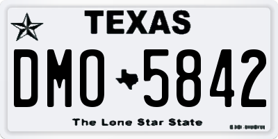 TX license plate DMO5842