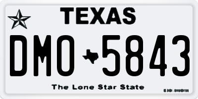 TX license plate DMO5843