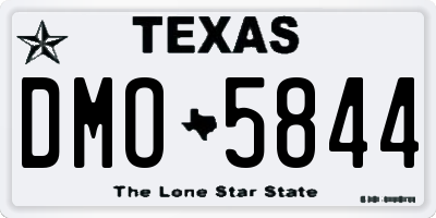 TX license plate DMO5844