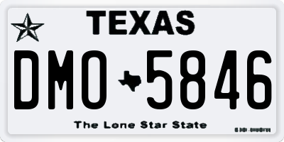 TX license plate DMO5846