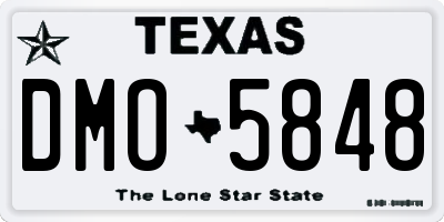 TX license plate DMO5848
