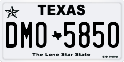 TX license plate DMO5850