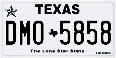 TX license plate DMO5858