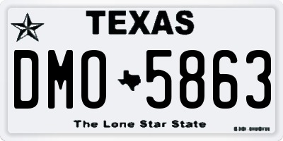 TX license plate DMO5863