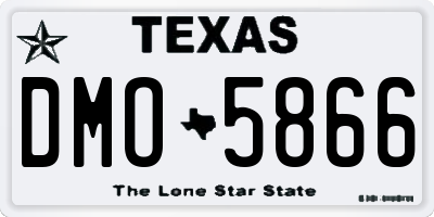 TX license plate DMO5866