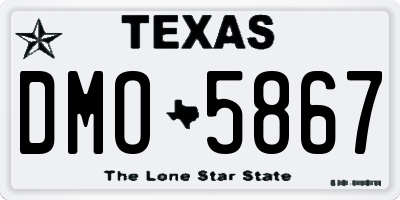 TX license plate DMO5867