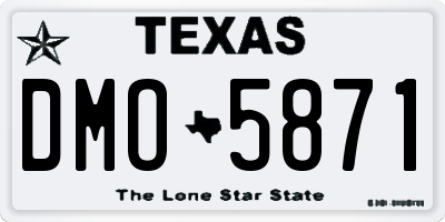 TX license plate DMO5871