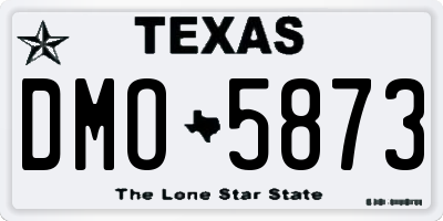 TX license plate DMO5873