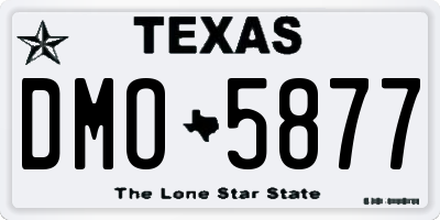 TX license plate DMO5877