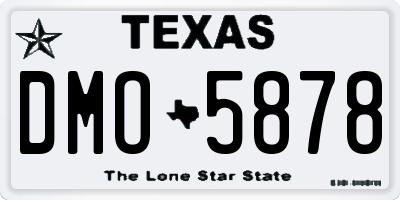 TX license plate DMO5878