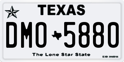 TX license plate DMO5880