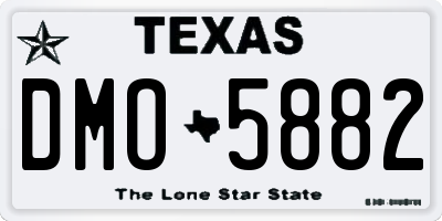 TX license plate DMO5882