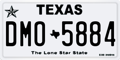 TX license plate DMO5884