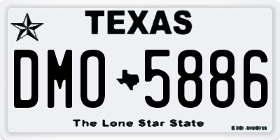 TX license plate DMO5886