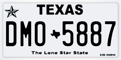 TX license plate DMO5887